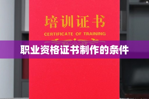 桓仁职业资格证书制作的条件