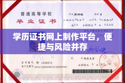 桓仁学历证书网上制作平台，便捷与风险并存