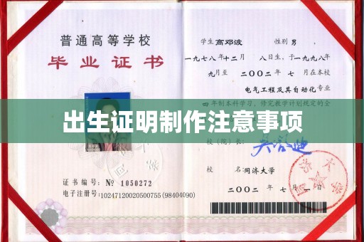 桓仁出生证明制作注意事项