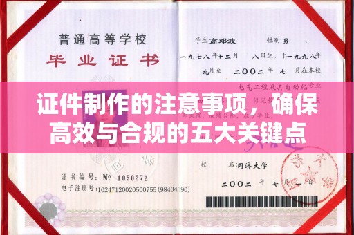 桓仁证件制作的注意事项，确保高效与合规的五大关键点