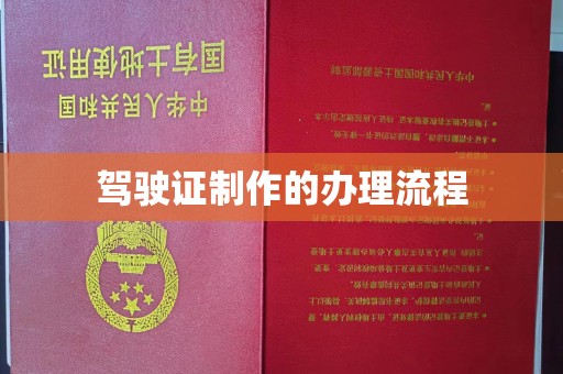 桓仁驾驶证制作的办理流程