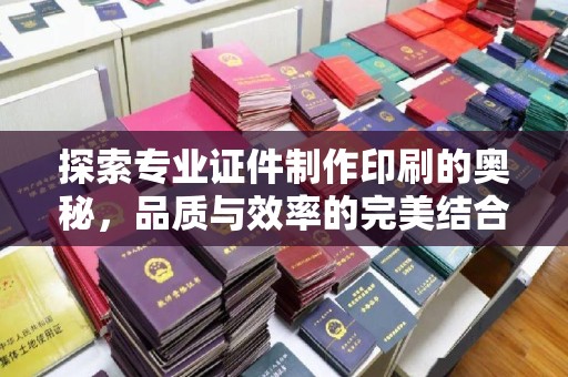 桓仁探索专业证件制作印刷的奥秘，品质与效率的完美结合