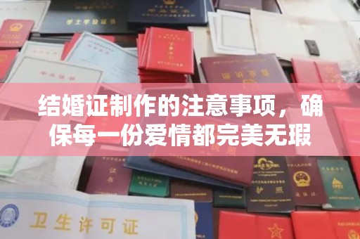桓仁结婚证制作的注意事项，确保每一份爱情都完美无瑕