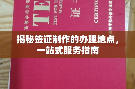 桓仁揭秘签证制作的办理地点，一站式服务指南